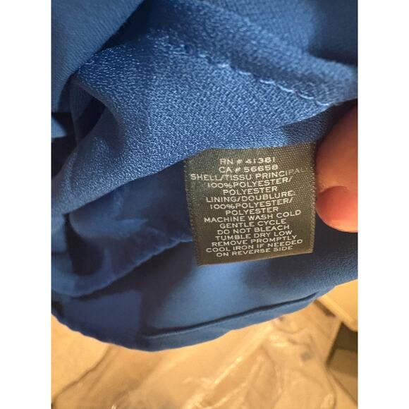 Lauren Ralph Lauren Royal Blue Shift Mini Dress Size 4 - Picture 6 of 7